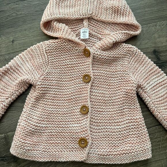 Nordstrom Pink Knit Baby Sweater. cardigan 6 months - Picture 3 of 4